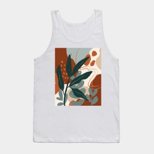 Abstract Leaf 3, Modern Minimal Art Tank Top